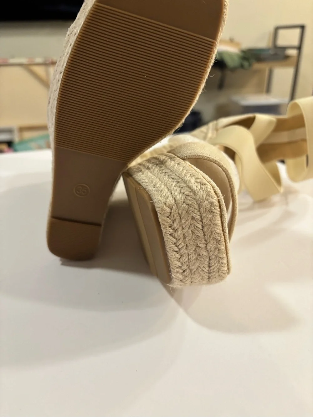 Women's Beige Strappy Block Heel Sandals